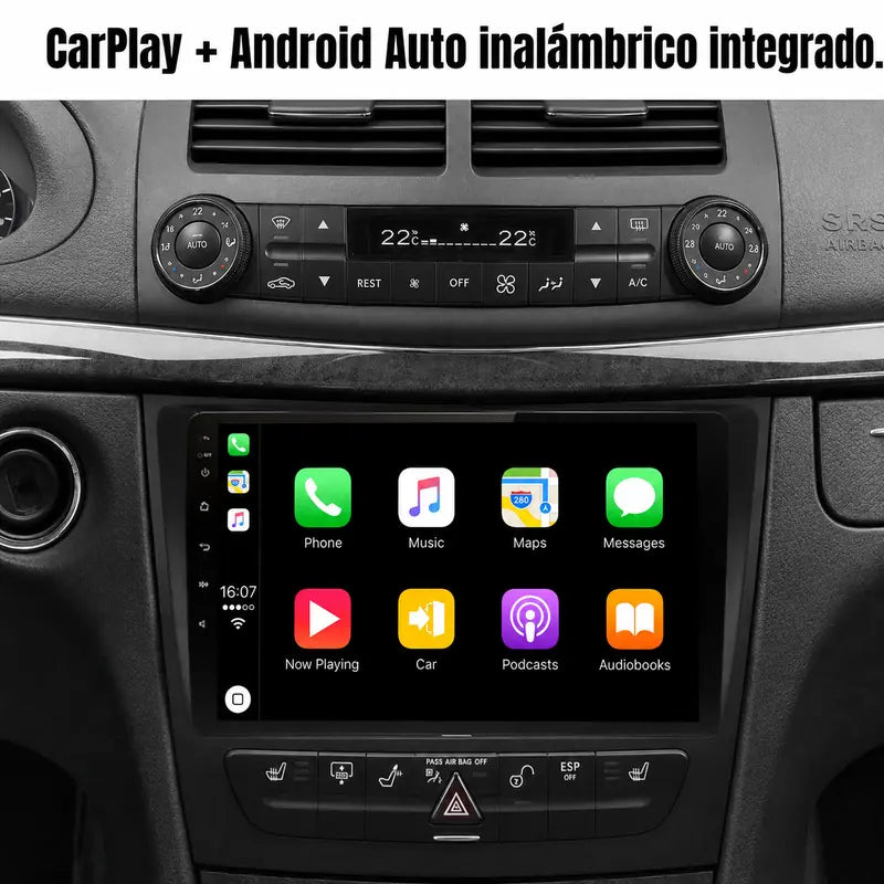 Radio pantalla CarPlay y Android Auto para Mercedes-Benz W211 E300 - foto 4