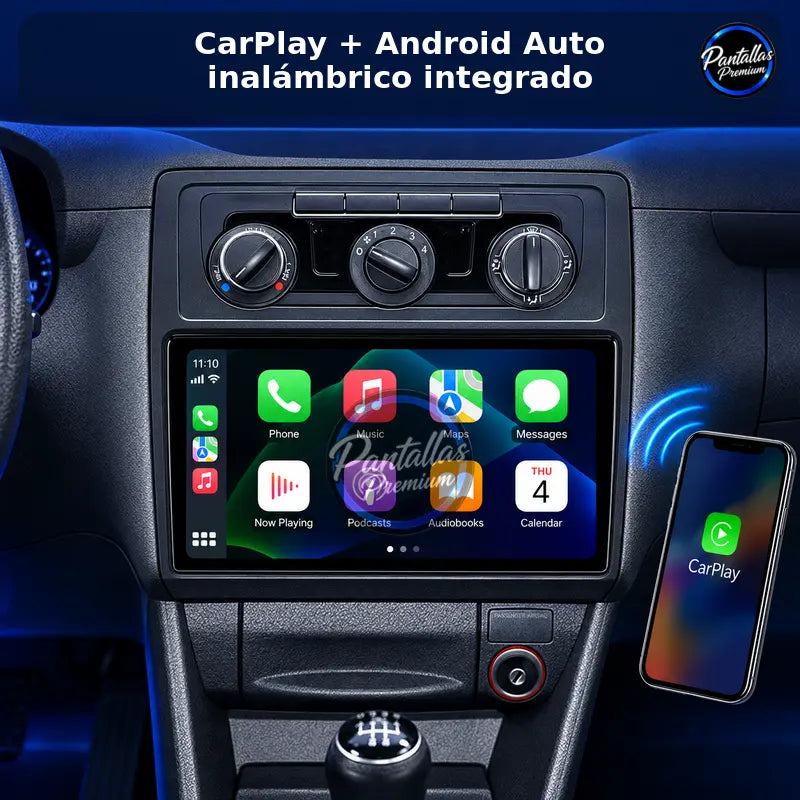 CarPlay y Android Auto inalámbrico integrado Volkswagen Caddy 2K