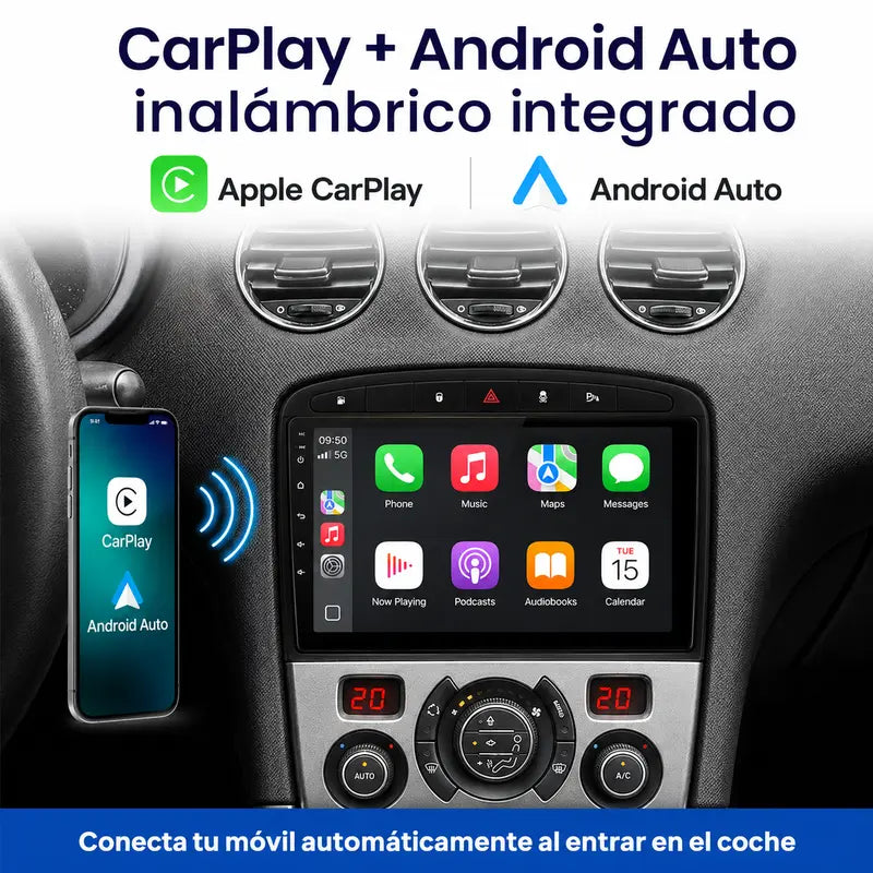 Radio pantalla CarPlay y Android Auto para Peugeot 308 408 2012-2020 - foto 3