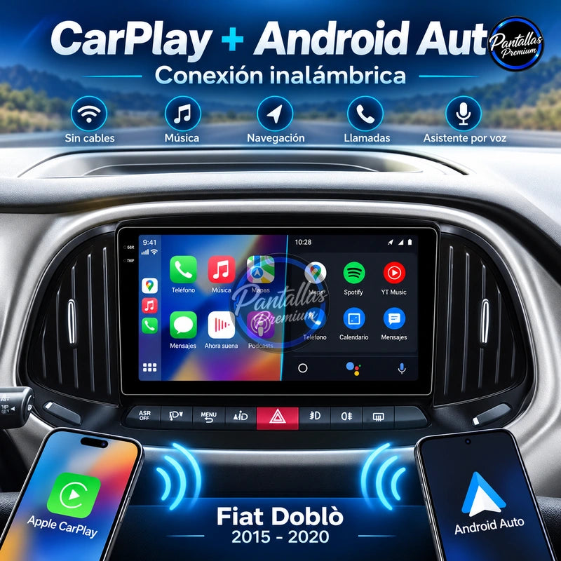 Fiat Doblo 2015-2019 - Radio Pantalla Carplay y Android Auto