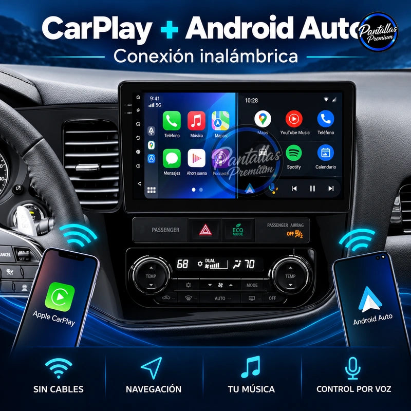 Mitsubishi Outlander 3 2012-2021 - Radio Pantalla Carplay y Android Auto