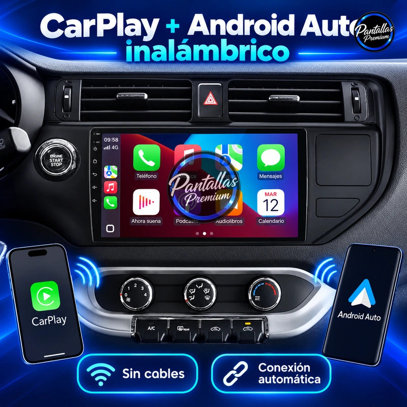 KIA RIO 2011-2018 - Radio Pantalla Carplay y Android Auto