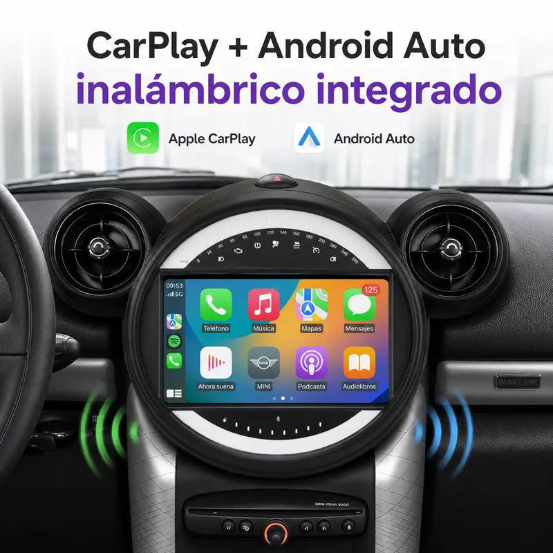 Radio pantalla CarPlay y Android Auto para BMW Mini Cooper Countryman R56 R60 2010-2016 - foto 3