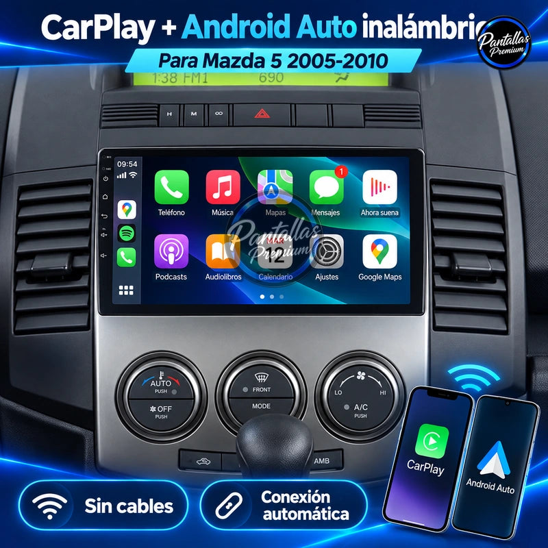 Radio pantalla CarPlay y Android Auto para Mazda 5 2005 - foto 3