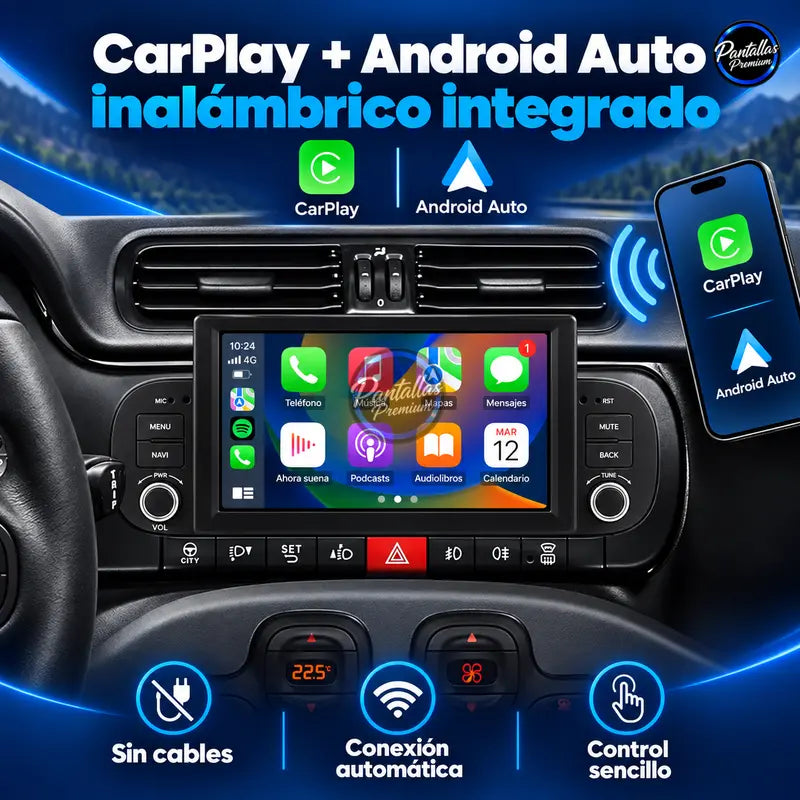 Fiat Panda CarPlay y Android Auto inalámbrico