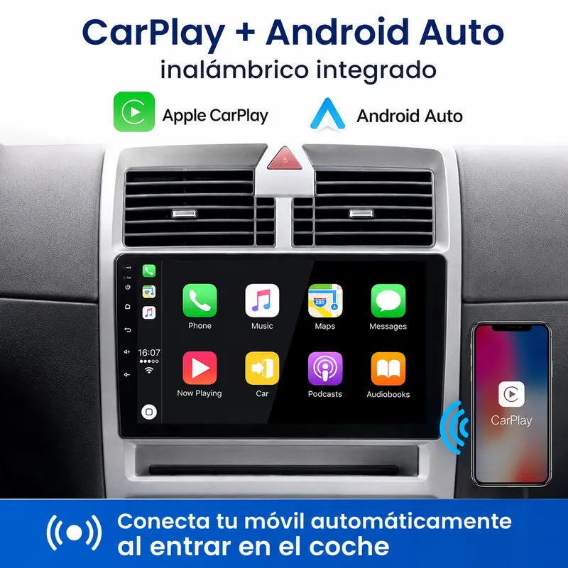 Radio pantalla CarPlay y Android Auto para Peugeot 307 2002-2013 - foto 3