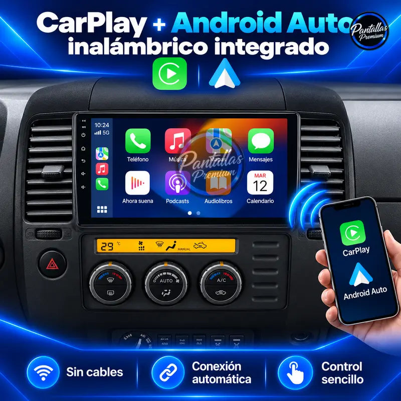 Nissan Navara D40 CarPlay y Android Auto inalámbrico