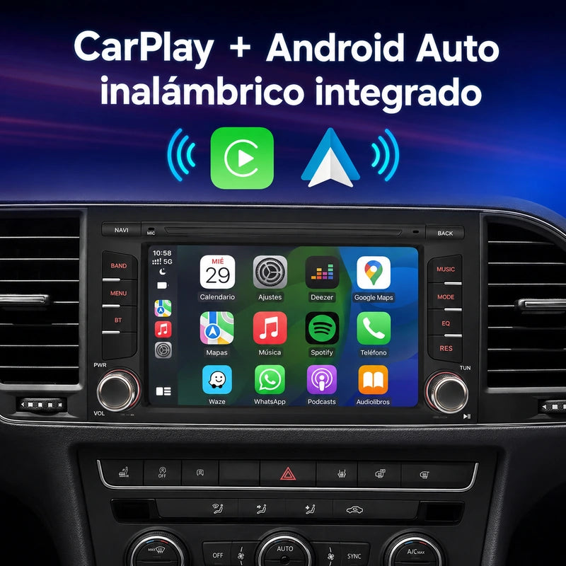 Seat Leon MK3 Seat Ibiza 2012-2020 - Radio Pantalla Carplay y Android Auto
