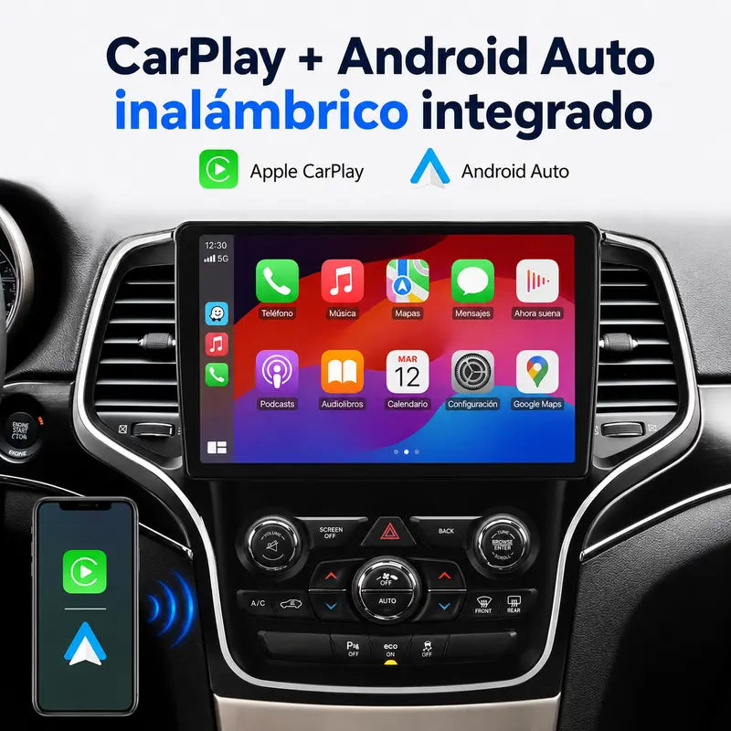 Radio pantalla CarPlay y Android Auto para Jeep Grand Cherokee WK2 2013-2023 - foto 3