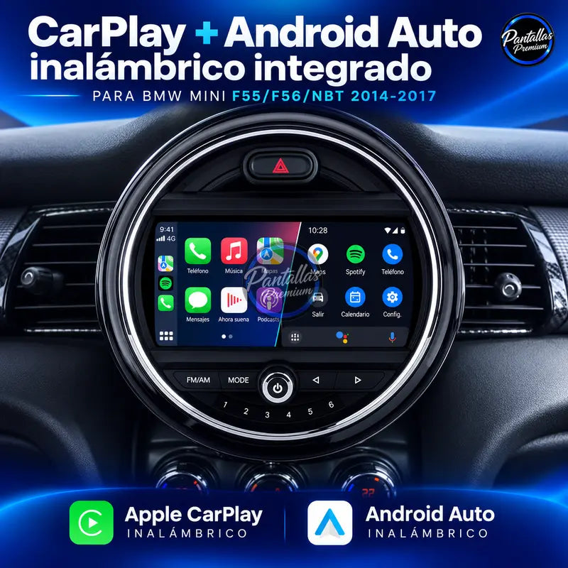 BMW MINI F54 F55 F56 F57 F58 F60 NBT EVO 2014-2020 - Radio Pantalla Carplay y Android Auto