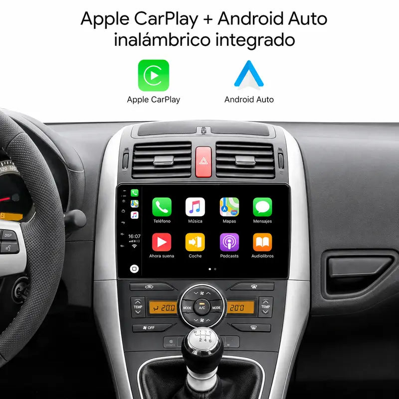 Radio pantalla CarPlay y Android Auto para Toyota Corolla Auris E150 2004-2013 - foto 3