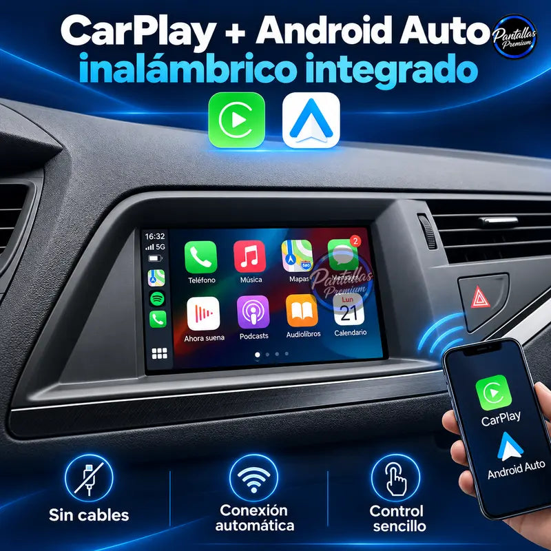 Citroën C5 X7 CarPlay y Android Auto inalámbrico