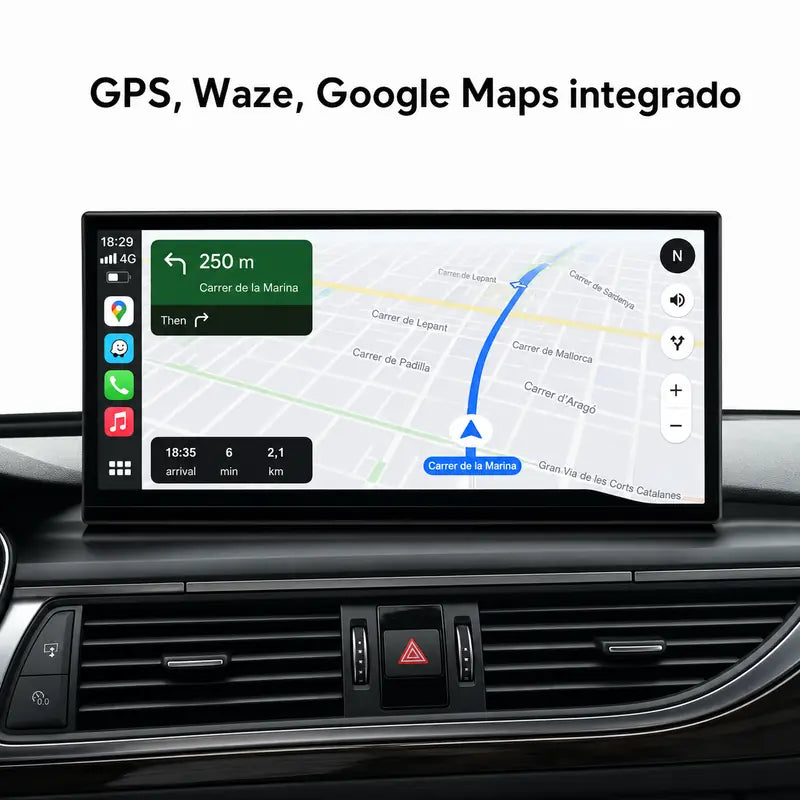 Radio pantalla CarPlay y Android Auto para Audi A6 C7 y A7 (2011-2019) - foto 3