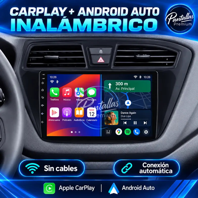 Hyundai i20 CarPlay y Android Auto inalámbrico