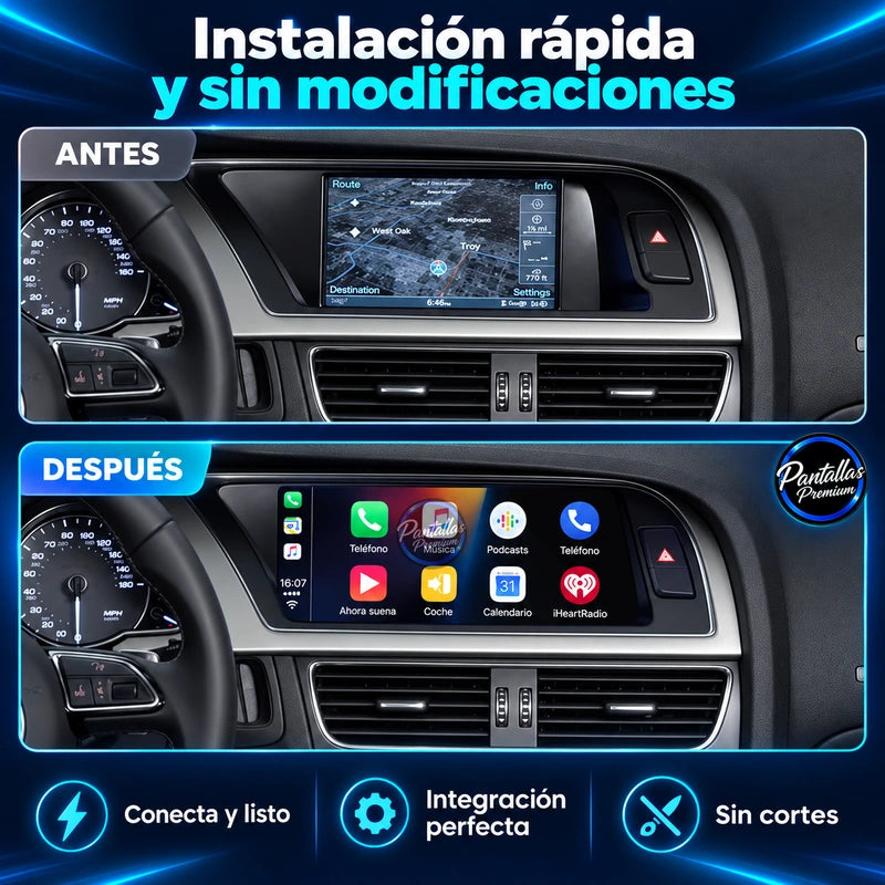 Audi A5 2009-2016 - Radio Pantalla Carplay y Android Auto
