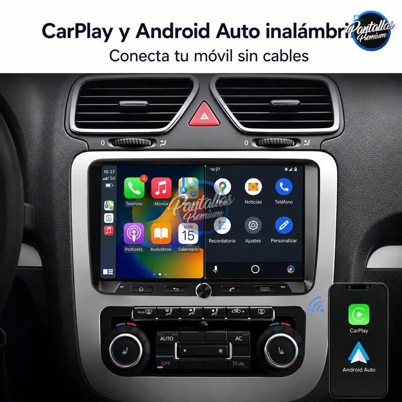 Radio pantalla CarPlay y Android Auto para Grupo Volkswagen, SEAT y Skoda - foto 3