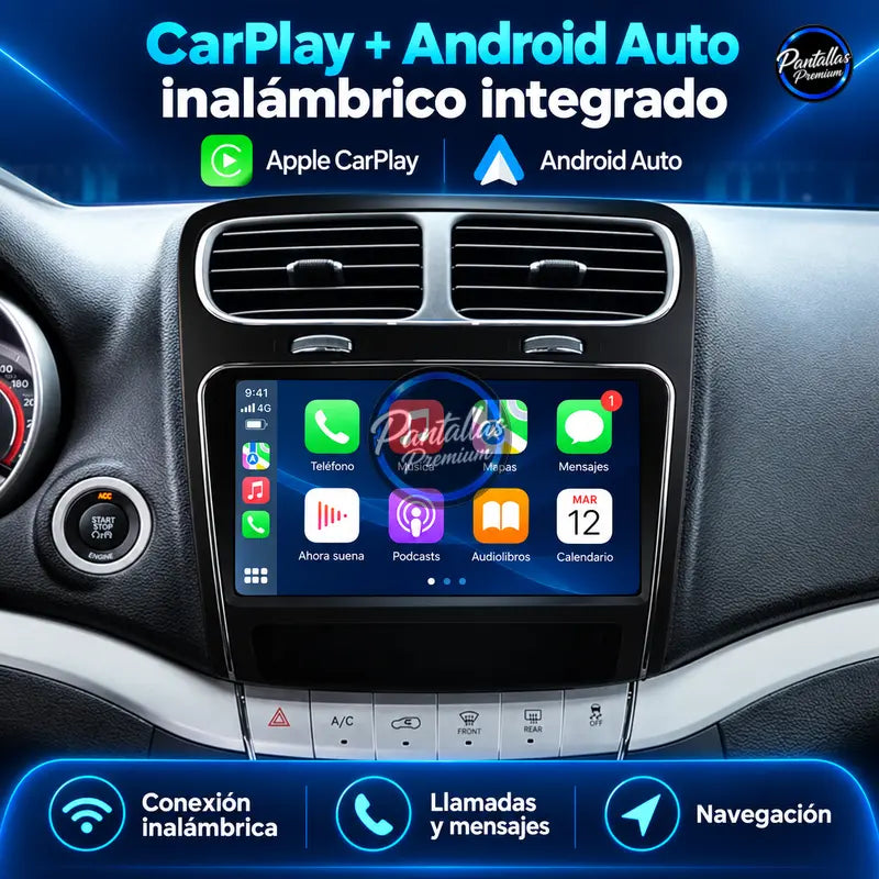 Dodge Journey Fiat Freemont 2011-2020 - Radio Pantalla Carplay y Android Auto