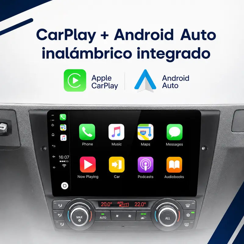 Radio pantalla CarPlay y Android Auto para BMW E90 E91 E92 E93 - foto 3