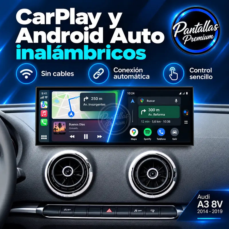 Audi A3 8V 2012-2020 - Radio Pantalla Carplay y Android Auto