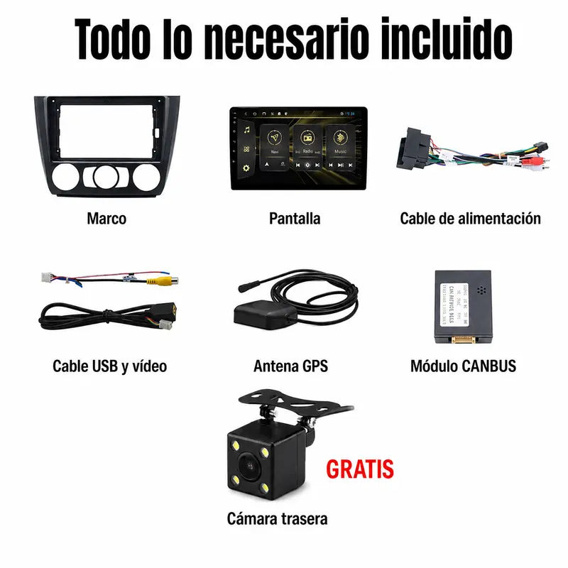 Radio pantalla CarPlay y Android Auto para BMW Serie 1 E87 E81 E82 E88 2004-2011 - foto 9
