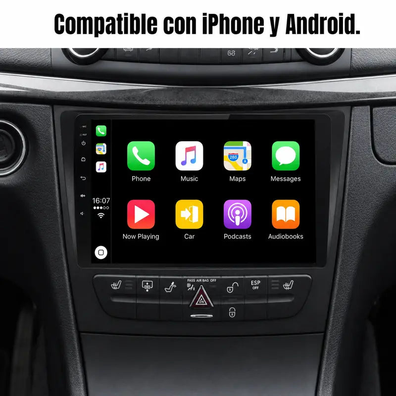 Radio pantalla CarPlay y Android Auto para Mercedes-Benz W211 E300 - foto 5