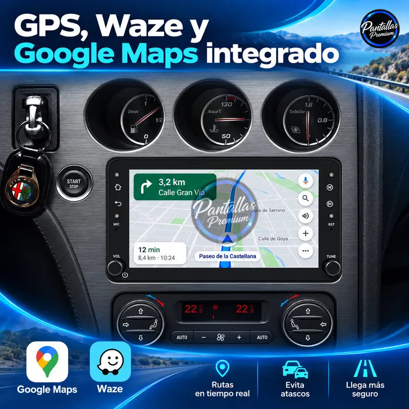 Alfa Romeo 159 Brera Spider Sportwagon - Radio Pantalla Carplay y Android Auto