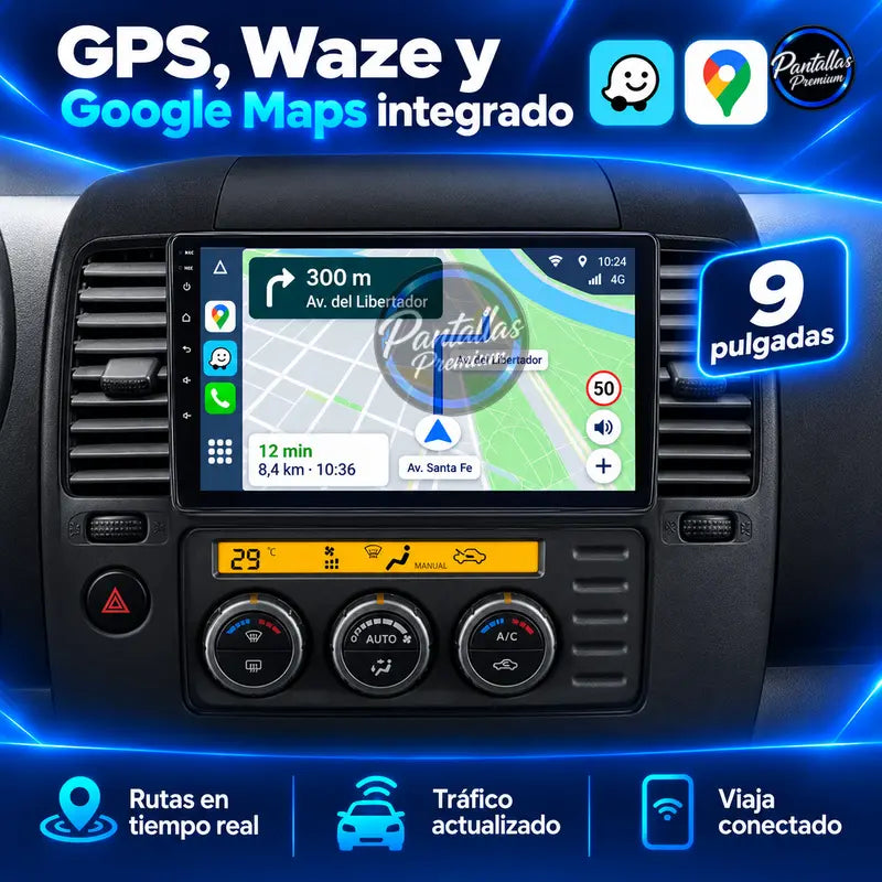 Nissan Navara D40 navegación GPS Waze Google Maps