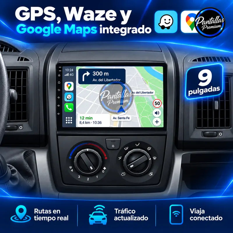 Fiat Ducato Peugeot Boxer Citroën Jumper X250 navegación GPS Waze Google Maps
