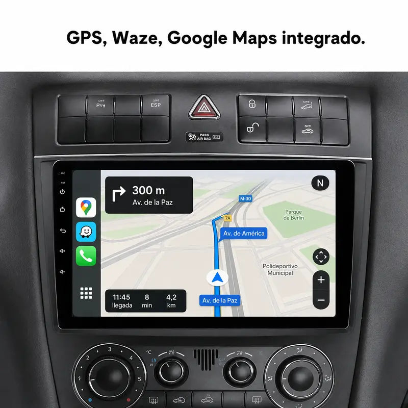 Radio pantalla CarPlay y Android Auto para Mercedes-Benz Clase C - foto 3