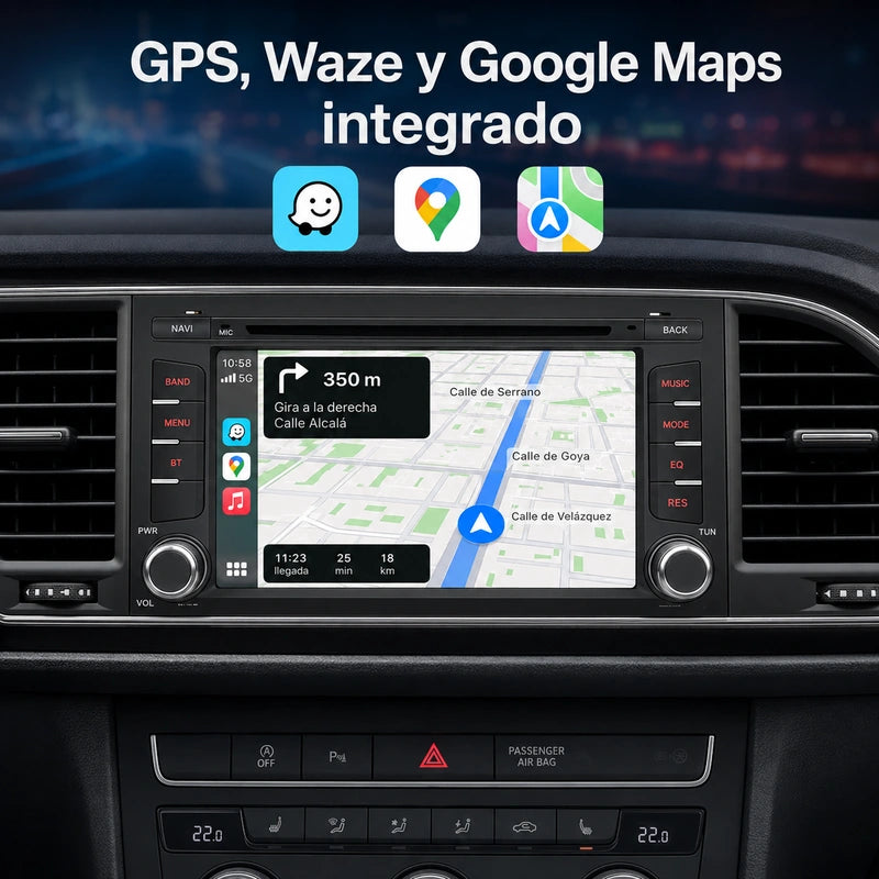 Seat Leon MK3 Seat Ibiza 2012-2020 - Radio Pantalla Carplay y Android Auto