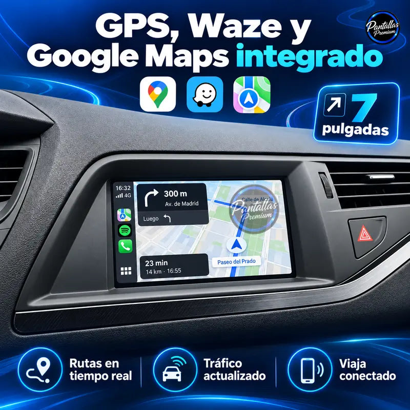 Citroën C5 X7 navegación GPS Waze Google Maps