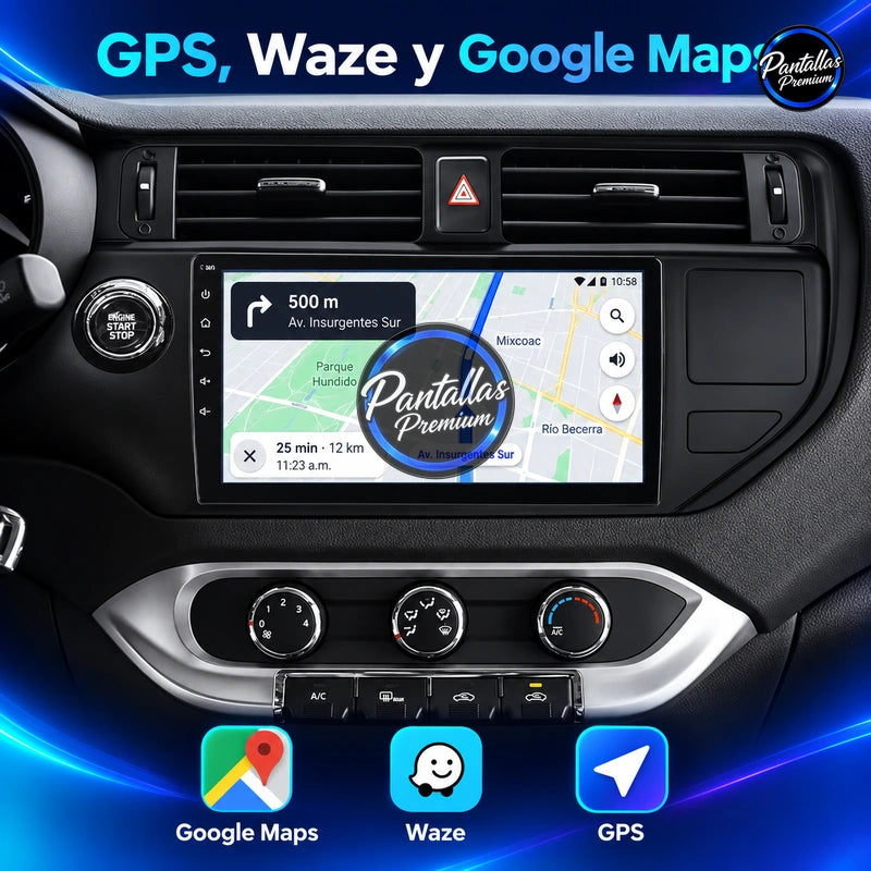 KIA RIO 2011-2018 - Radio Pantalla Carplay y Android Auto