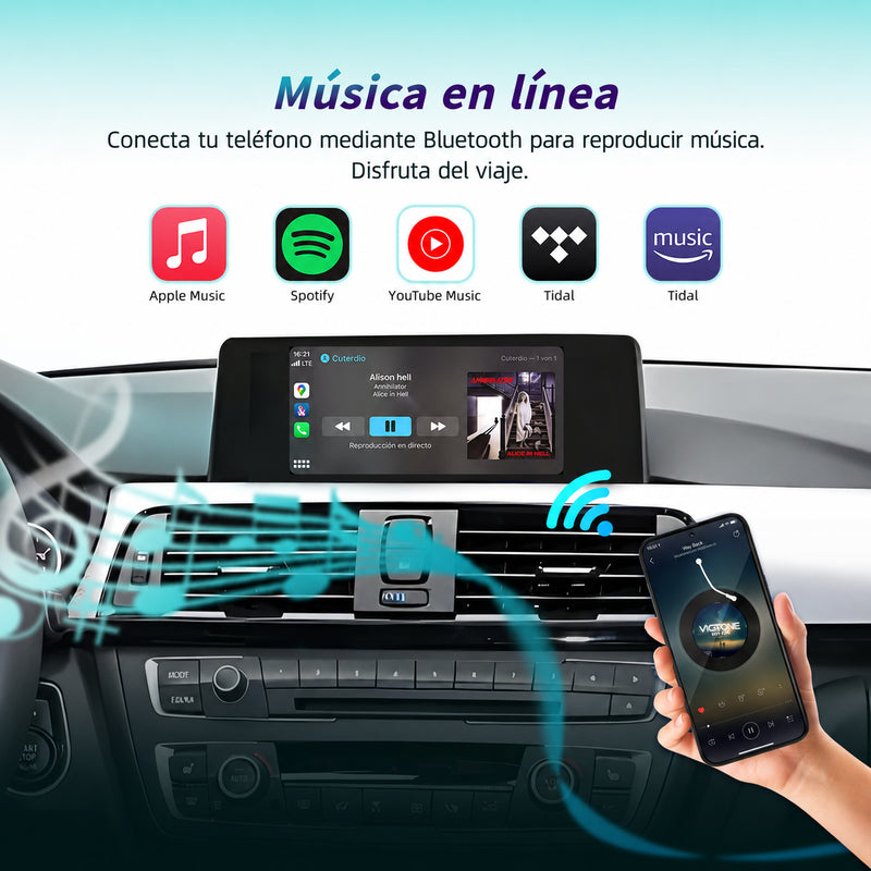Interfaz CarPlay y Android Auto para BMW CIC · NBT · EVO · CCC (Serie 1-7, X1-X6, MINI, Z4) - foto 4