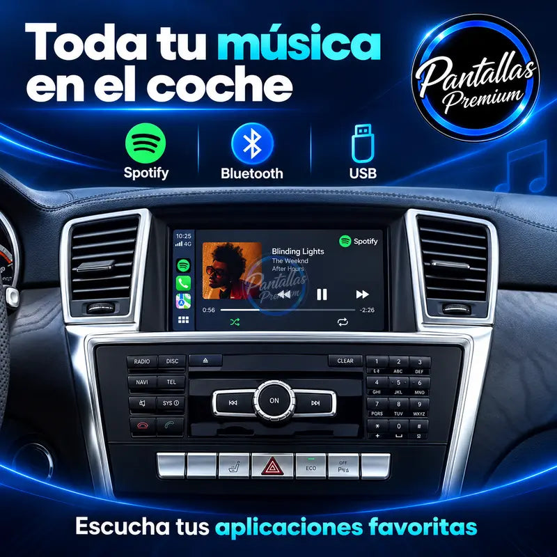 Música Spotify Bluetooth USB Mercedes W166 X166