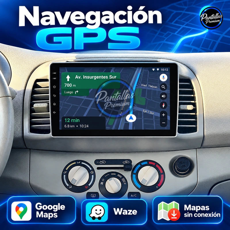 Nissan March Micra K12 2002-2010 - Radio Pantalla Carplay y Android Auto