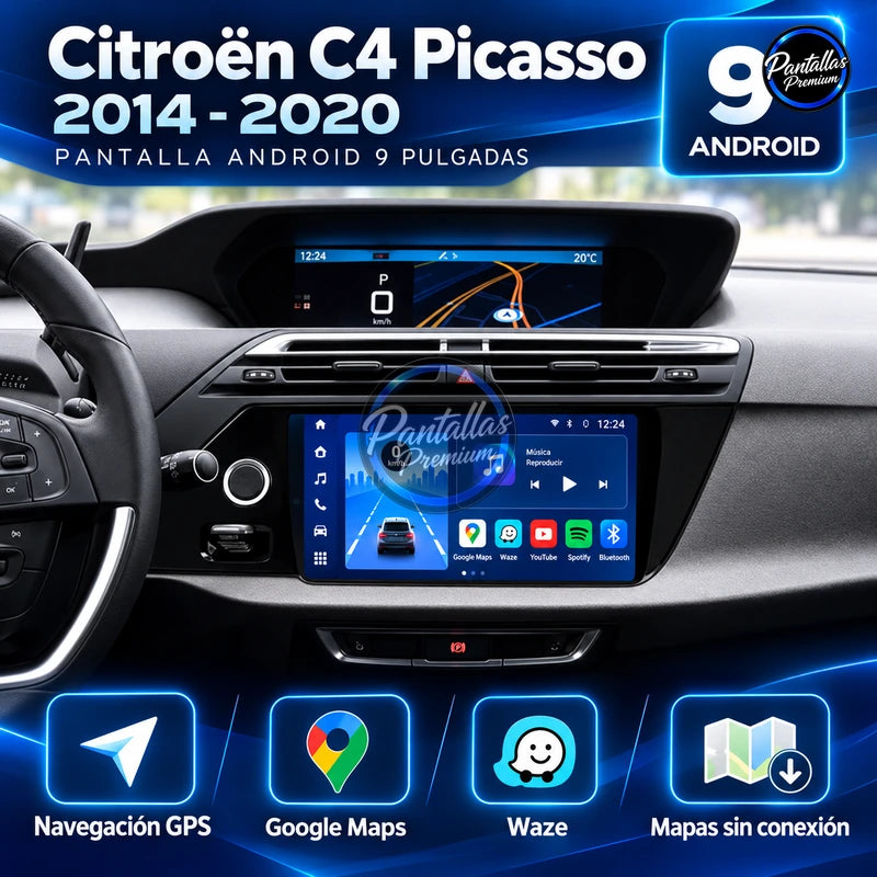 Citroen C4 PICASSO 2014 - 2020 - Radio Pantalla Carplay y Android Auto