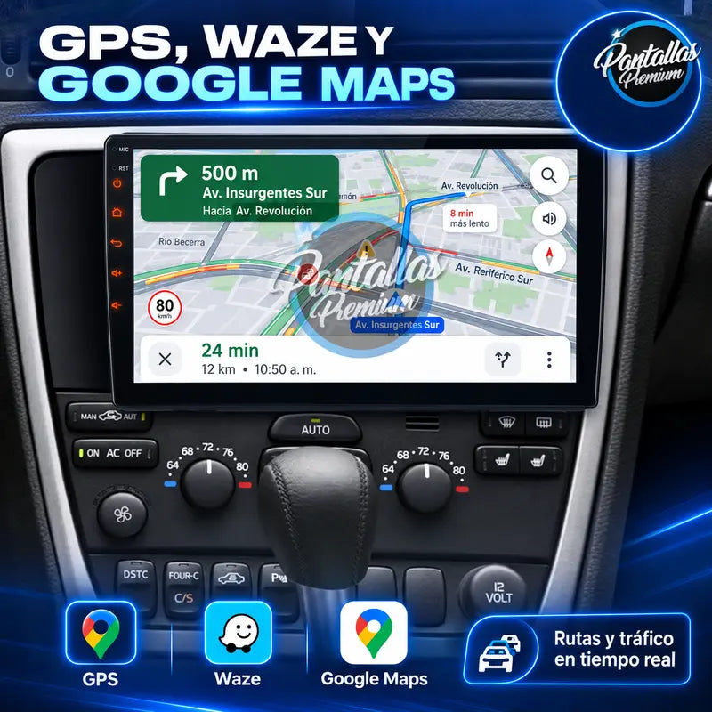 Volvo S60 V70 XC70 GPS Waze Google Maps