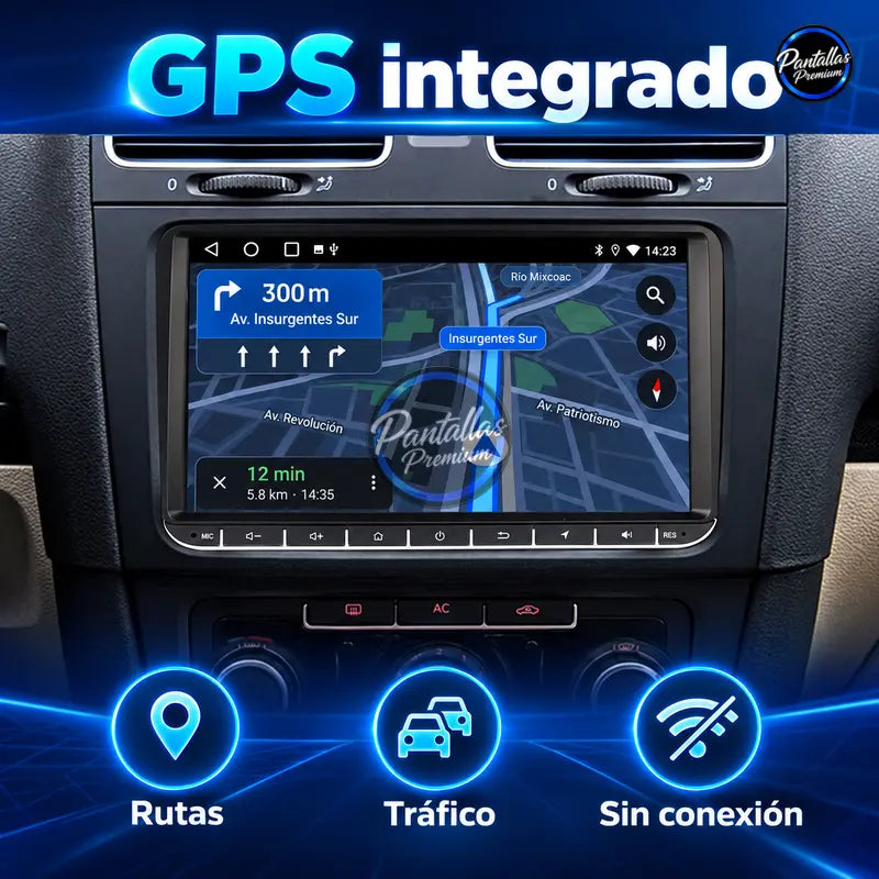 Volkswagen Golf 5 6 Passat B6 Seat Leon Touran Touareg Jetta - Radio Pantalla Carplay y Android Auto