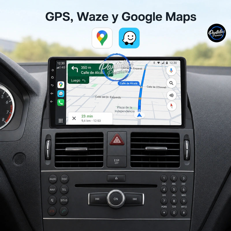 Radio pantalla CarPlay y Android Auto para Mercedes-Benz Clase C 3 W204 S204 2006-2011 - foto 4