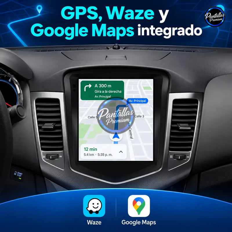Chevrolet Cruze 2008-2014 - Radio Pantalla Carplay y Android Auto