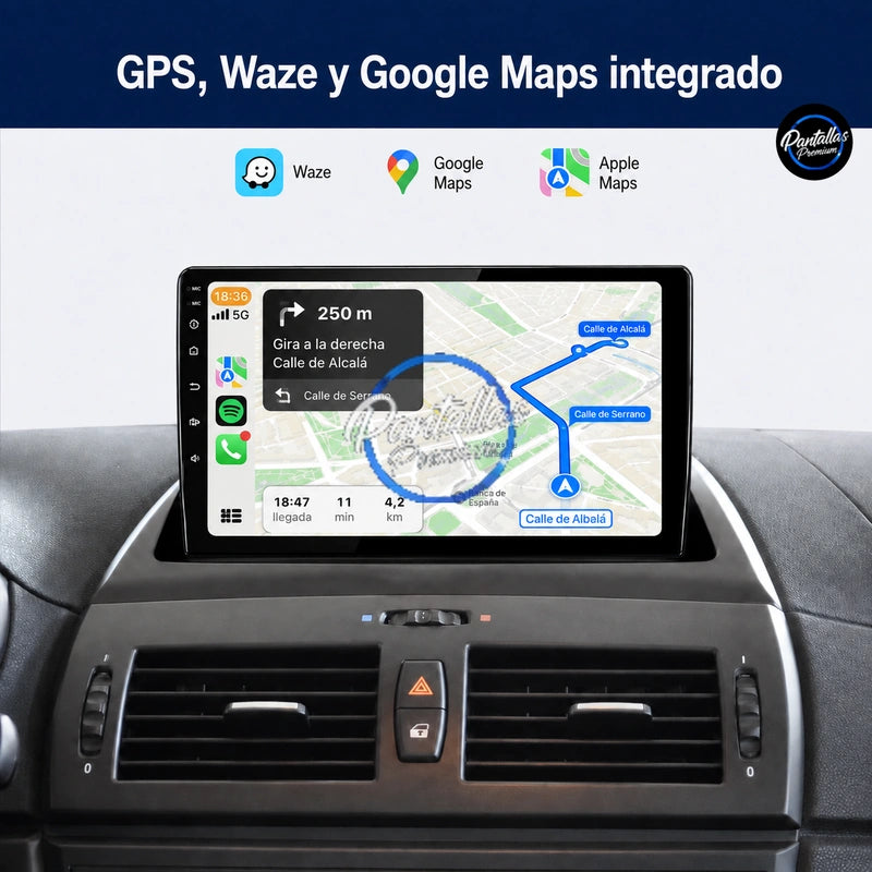 Radio pantalla CarPlay y Android Auto para BMW X3 E83 - foto 4