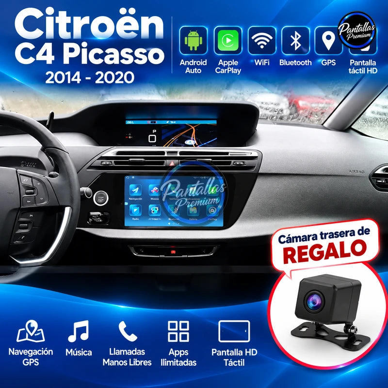 Citroen C4 PICASSO 2014 - 2020 - Radio Pantalla Carplay y Android Auto