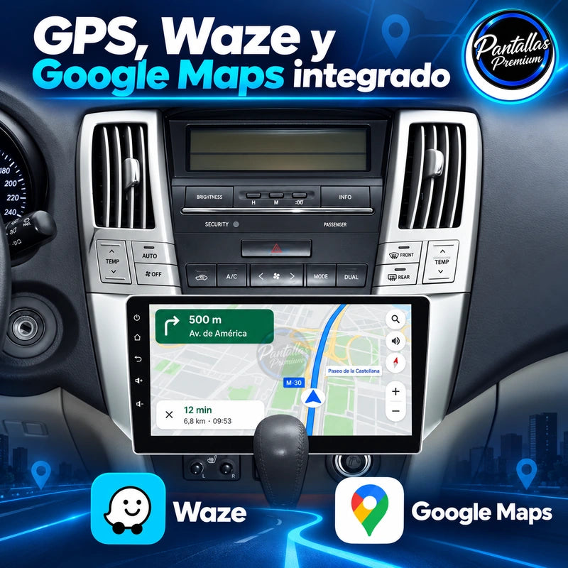 Lexus RX300 RX330 RX350 RX400H 2003-2014 - Radio Pantalla Carplay y Android Auto