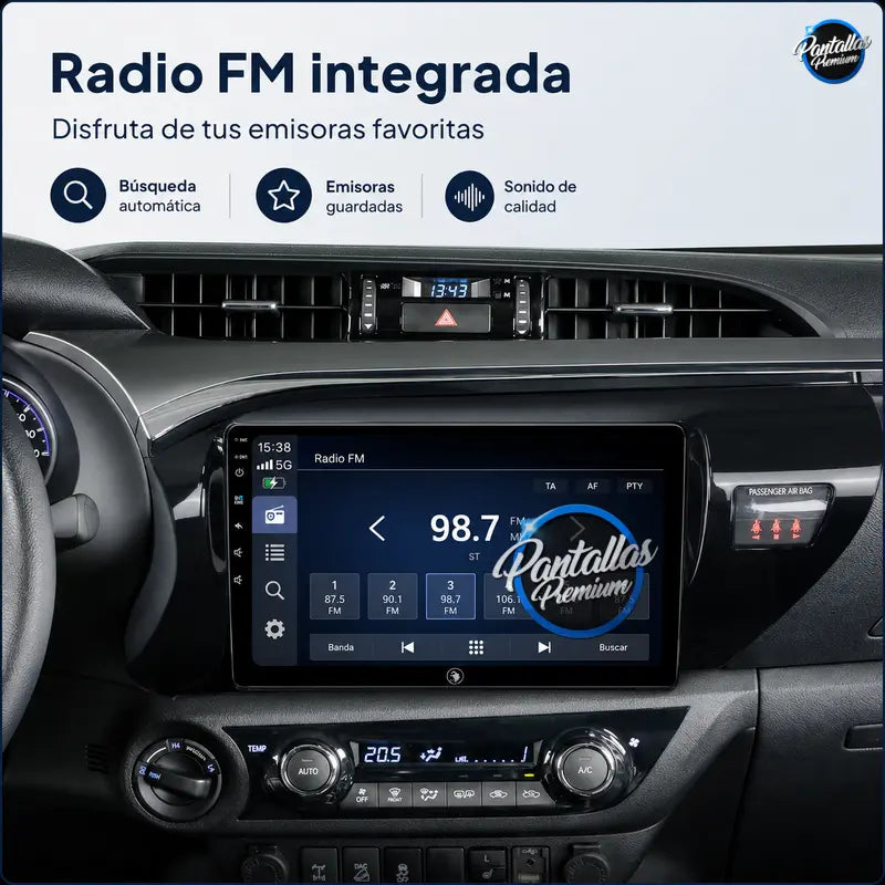 Radio pantalla CarPlay y Android Auto para Toyota Hilux 2015-2023 - foto 6