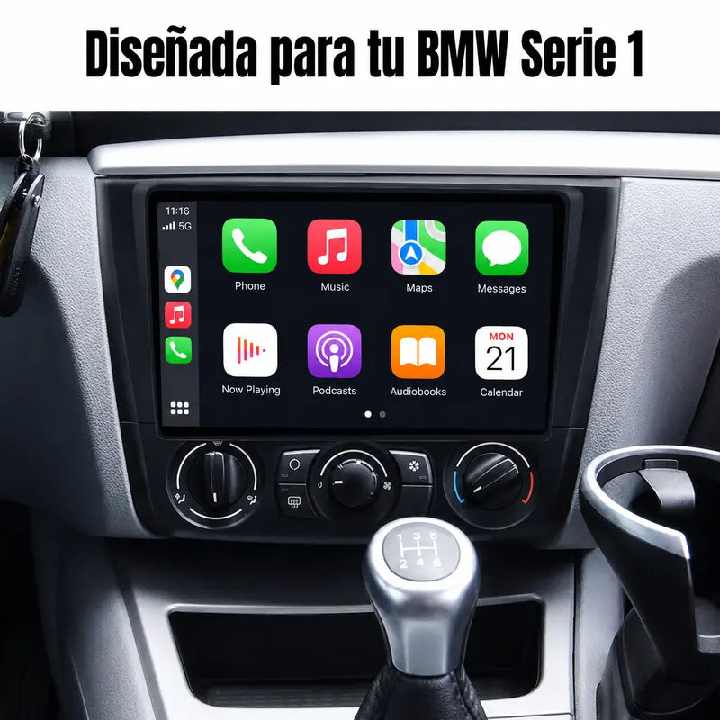 Radio pantalla CarPlay y Android Auto para BMW Serie 1 E87 E81 E82 E88 2004-2011 - foto 6