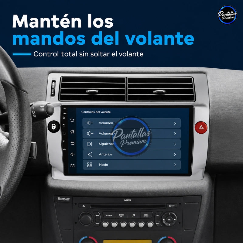 Radio pantalla CarPlay y Android Auto para Citroen C4 2004-2009 - foto 6