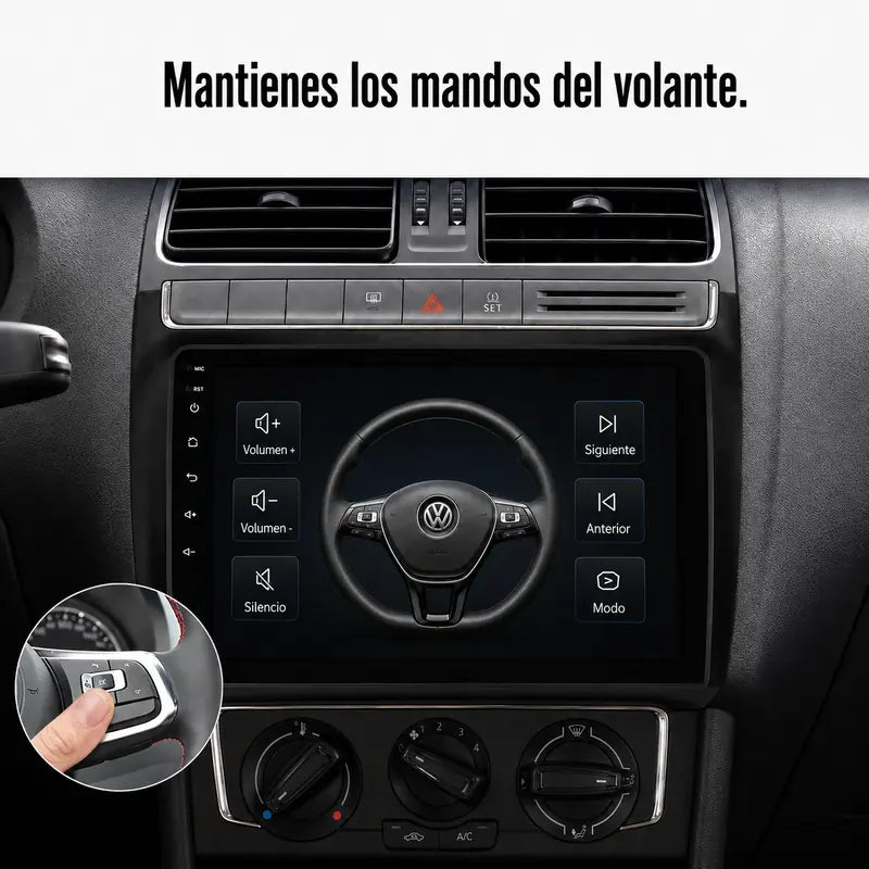 Radio pantalla CarPlay y Android Auto para Volkswagen POLO 2008-2020 - foto 6