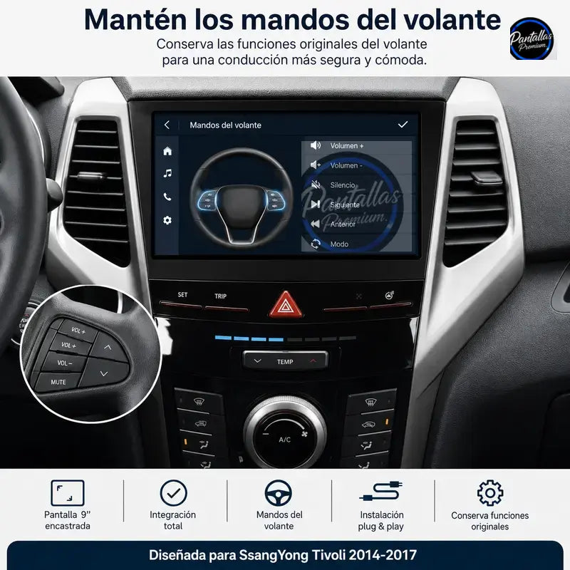 Radio pantalla CarPlay y Android Auto para SsangYong Tivolan Tivoli 2014-2017 - foto 10
