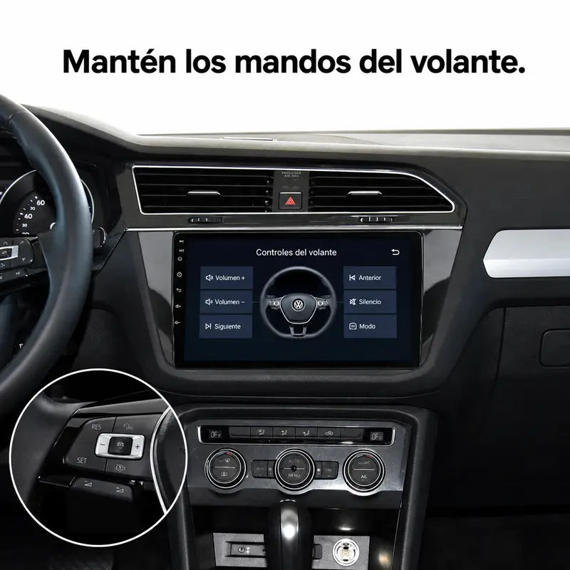 Radio pantalla CarPlay y Android Auto para Volkswagen Tiguan 2017-2020 - foto 6