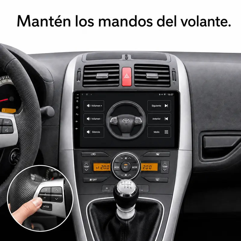 Radio pantalla CarPlay y Android Auto para Toyota Corolla Auris E150 2004-2013 - foto 6